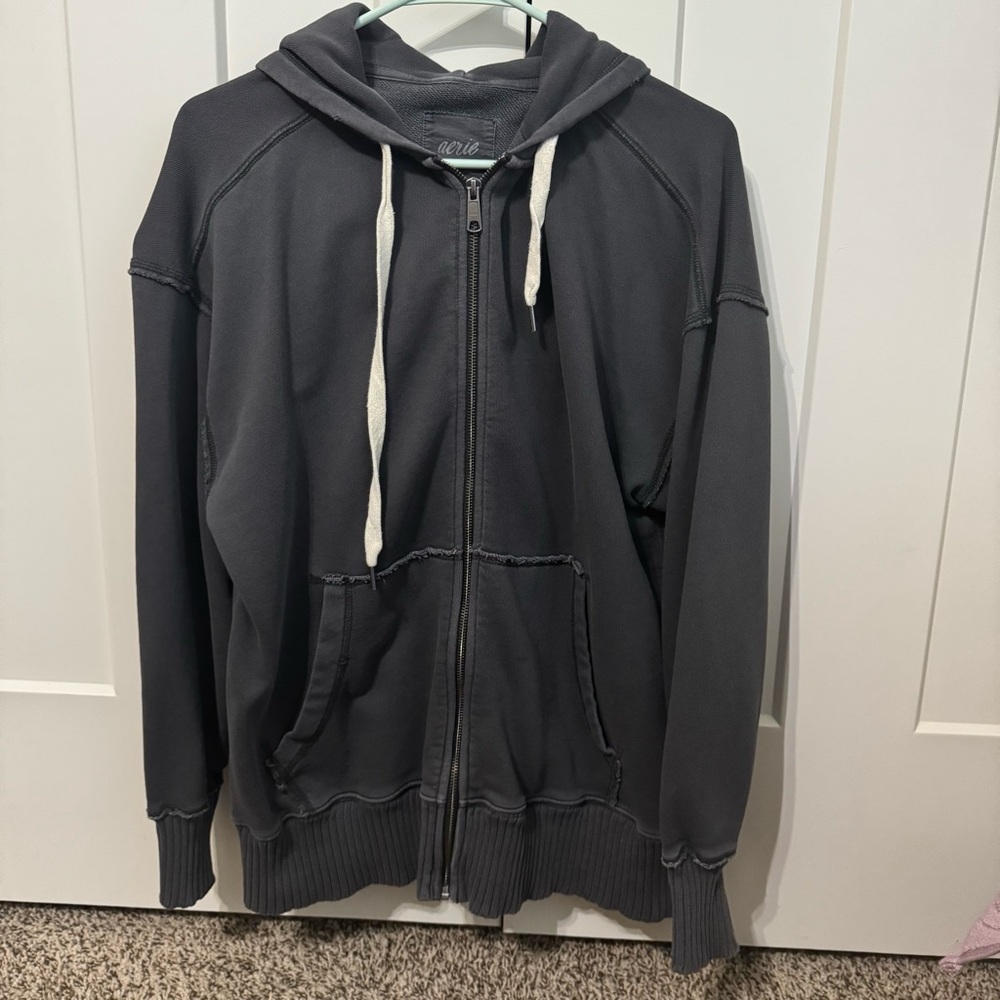 aerie oversized zip up
